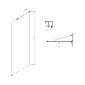 One obdĺžnikový sprchovací kút 900x750mm L/P variant GO4890GO3575