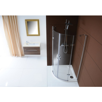 LEGRO štvrťkruhová sprchová zástena dvojkrídlová 900x900mm, číre sklo GL5590