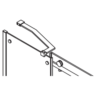 DRAGON vzpera k zástenám 300x150mm, chróm GDV300