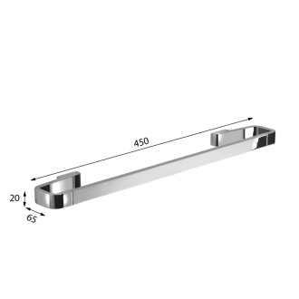 SAMOA držiak uterákov 450x65mm, chróm A8214513