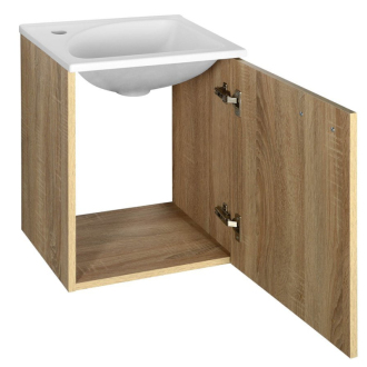 Aqualine ZOJA/KERAMIA FRESH umývadlová skrinka 40x50x32cm, dub platin 51048DP