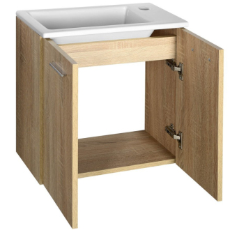 Aqualine ZOJA/KERAMIA FRESH umývadlová skrinka 49x50x24, 5cm, dub platin 51047DP