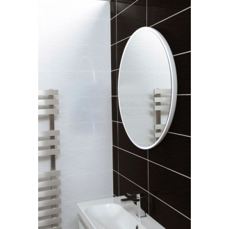 FLOAT okrúhle LED podsvietené zrkadlo, priemer 600mm, biela 22559