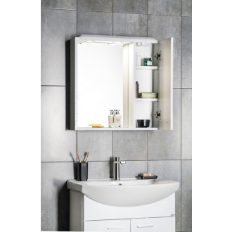 Aqualine ZOJA/KERAMIA FRESH galerka s LED osvetlením, 60x60x14cm, pravá, biela 45022