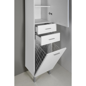 Aqualine ZOJA/KERAMIA FRESH skrinka vysoká s košom 35x184x29cm, biela 51230