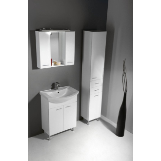 Aqualine ZOJA/KERAMIA FRESH skrinka vysoká s košom 35x184x29cm, biela 51230