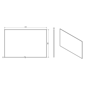 ACCORD zrkadlo s fazetou 1200x800mm, zaguľatené rohy, bez úchytu MF453