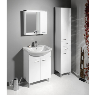 Aqualine ZOJA umývadlová skrinka 61,5x74x32cm, biela, 2x dvierka 51063