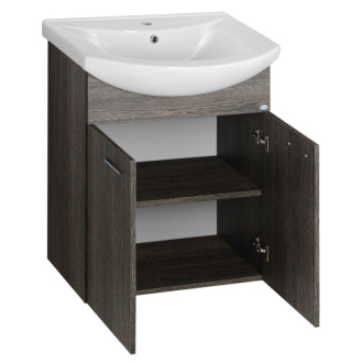 Aqualine ZOJA umývadlová skrinka 61,5x74x32cm, mali wenge, 2x dvierka 51062