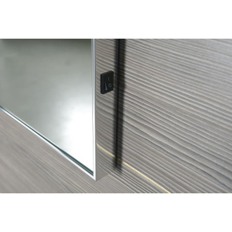 Aqualine BORA zrkadlo v ráme 1000x600mm s LED osvetlením a vypínačom, chróm AL716
