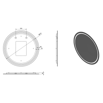 REFLEX okrúhle LED podsvietené zrkadlo, priemer 670mm RE067
