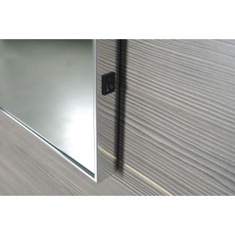 Aqualine BORA zrkadlo v ráme 500x700mm s LED osvetlením a vypínačom, chróm AL757