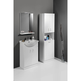 Aqualine SIMPLEX ECO vysoká skrinka s košom 50x180x30cm SIME510