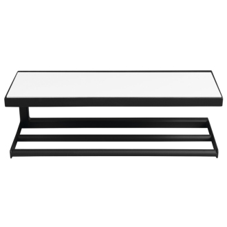 SKA nástenná polica 450x140x160mm, čierna mat s bielou MDF doskou SKA401