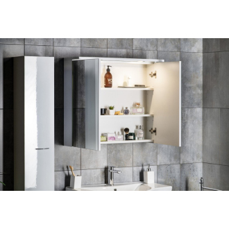 KAWA galerka s LED osvetlením 80x70x25, 5cm, biela WGL80