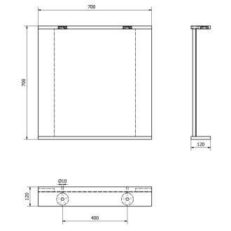 Aqualine KORIN zrkadlo s LED osvetlením 70x70x12cm KO380