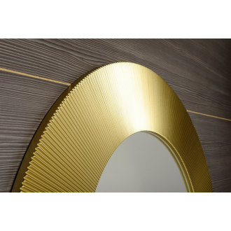 SUNBEAM okrúhle zrkadlo v ráme, pr.90cm, zlatá SB900