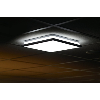 SILVER stropné LED svietidlo 28x28cm, 10W, 230V, denná biela, chróm AU461