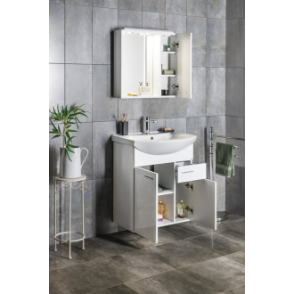 Aqualine ZOJA umývadlová skrinka 61,5x74x32cm, 2x dvierka, 1x zásuvka, biela 51065A