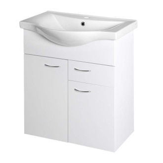 Aqualine KERAMIA FRESH umývadlová skrinka, 1 zásuvka, 60,6x74x34 cm, biela 50064A