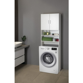 Aqualine SIMPLEX ECO skrinka za práčku 63x25x190cm, biela SIME715