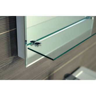Aqualine LED podsvietené zrkadlo 60x80cm, sklenená polička, kolískový vypínač ATH53