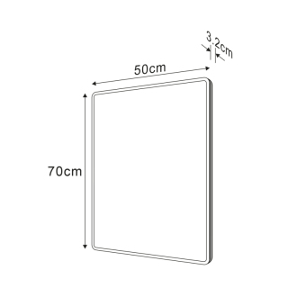 PIRI zrkadlo s LED osvetlením 50x70cm PR500