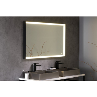 SORT LED podsvietené zrkadlo 120x70cm, matná čierna ST120