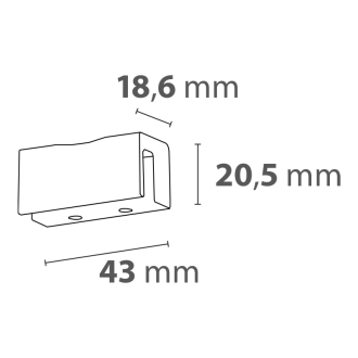 MULTISYSTEM uchytenie osvetlenia na zrkadlo, galerku, čierna E28149EI