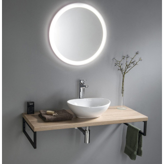 Aqualine NOA okrúhle zrkadlo s LED osvetlením, priemer 60cm OM260
