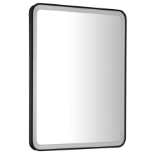 VENERO zrkadlo s LED osvetlením 60x80cm, čierna VR260