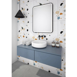 VENERO zrkadlo s LED osvetlením 60x80cm, čierna VR260