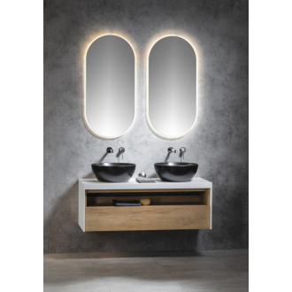 MINOX oválne LED podsvietené zrkadlo 50x100cm MX250