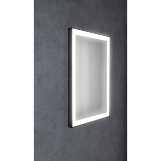 GANO zrkadlo s LED osvetlením 60x80cm, čierna LG260