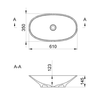 LOMAX umývadlo 61x35cm, liaty mramor, biela LM610