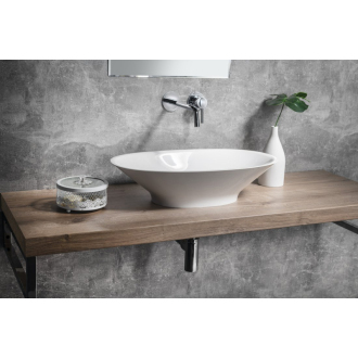 LOMAX umývadlo 61x35cm, liaty mramor, biela LM610