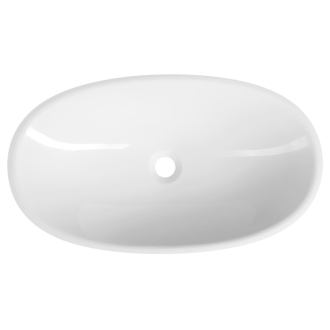 LOMAX umývadlo 61x35cm, liaty mramor, biela LM610