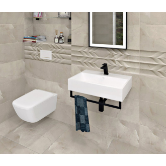 HANG držiak uterákov pod umývadlo 560x98mm, čierna mat
