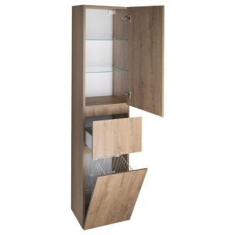 Aqualine ALTAIR vysoká skrinka s košom 40x184x31cm, dub emporio AI485