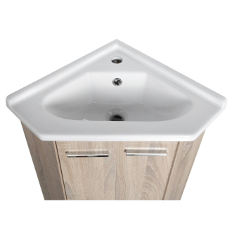 Aqualine ZOJA umývadlová skrinka rohová 39x74x39 cm, dub platin 50344