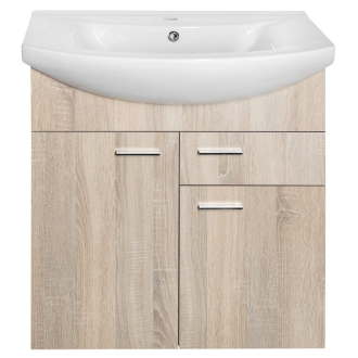 Aqualine ZOJA umývadlová skrinka 71,5x74x34cm, dub platin 51175