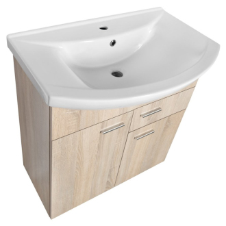Aqualine ZOJA umývadlová skrinka 71,5x74x34cm, dub platin 51175
