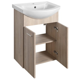 Aqualine ZOJA umývadlová skrinka 50,5x74x30cm, dub platin 51057