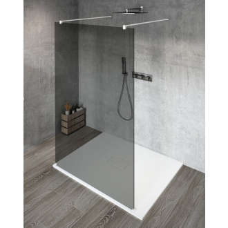 VARIO WHITE jednodielna sprchová zástena do priestoru, dymové sklo, 1300 mm GX1313GX2215