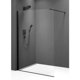 MODULAR SHOWER BLACK jednodielna zástena pevná na inštaláciu na stenu, 800 mm MS1-80B