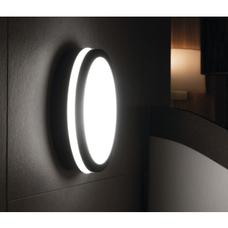 BENO stropné LED svietidlo pr.260x55mm, 24W, čierna grafit 33341