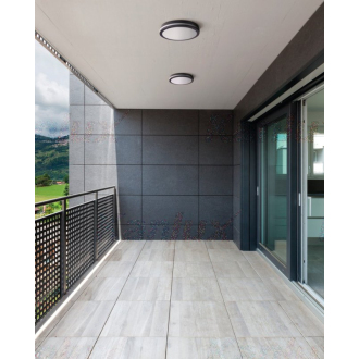 BENO stropné LED svietidlo pr.260x55mm, 24W, čierna grafit 33341