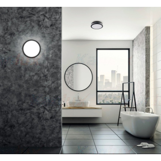 BENO stropné LED svietidlo pr.260x55mm, 24W, čierna grafit 33341
