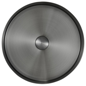 AURUM nerezové umývadlo, priemer 38 cm, vrátane výpuste, antracit AU101