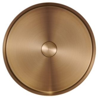 AURUM nerezové umývadlo, priemer 38 cm, vrátane výpuste, ružové zlato AU301